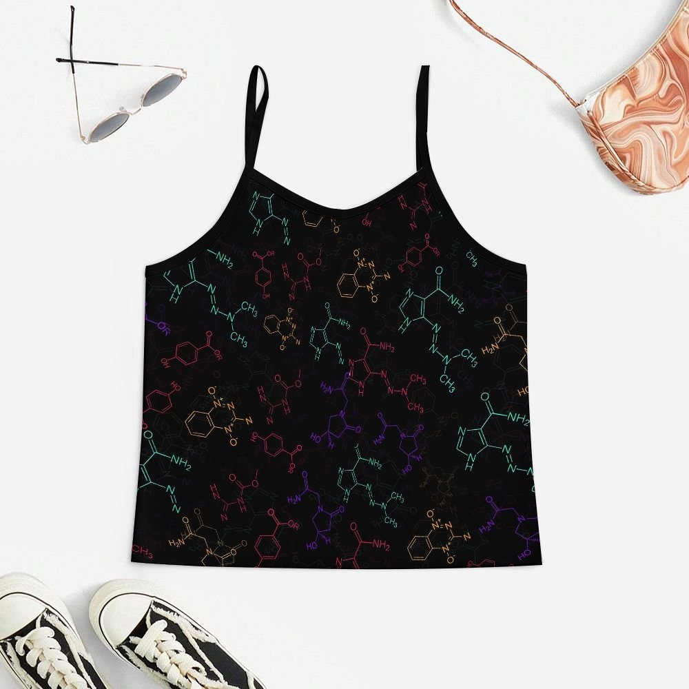 Chemical Molecular Symbol Women's Geek Suspender Cami Set