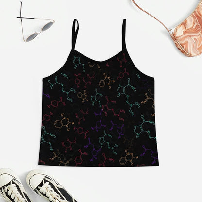 Chemical Molecular Symbol Women's Geek Suspender Cami Set
