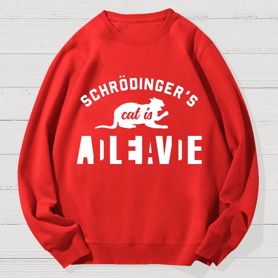 Schrödinger Cat Geek Cotton Sweatshirt