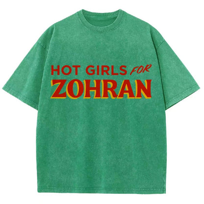 Hot Girls For Zohran Vintage Distressed T-shirt