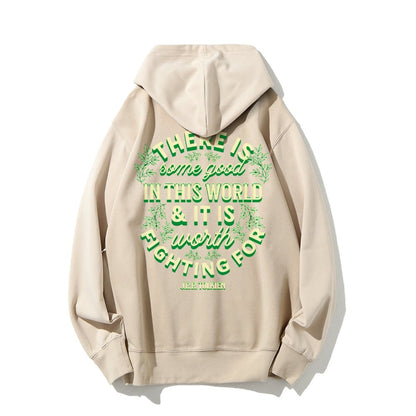 There is Some Good in This World Printed Back Unisex Cotton Hoodie