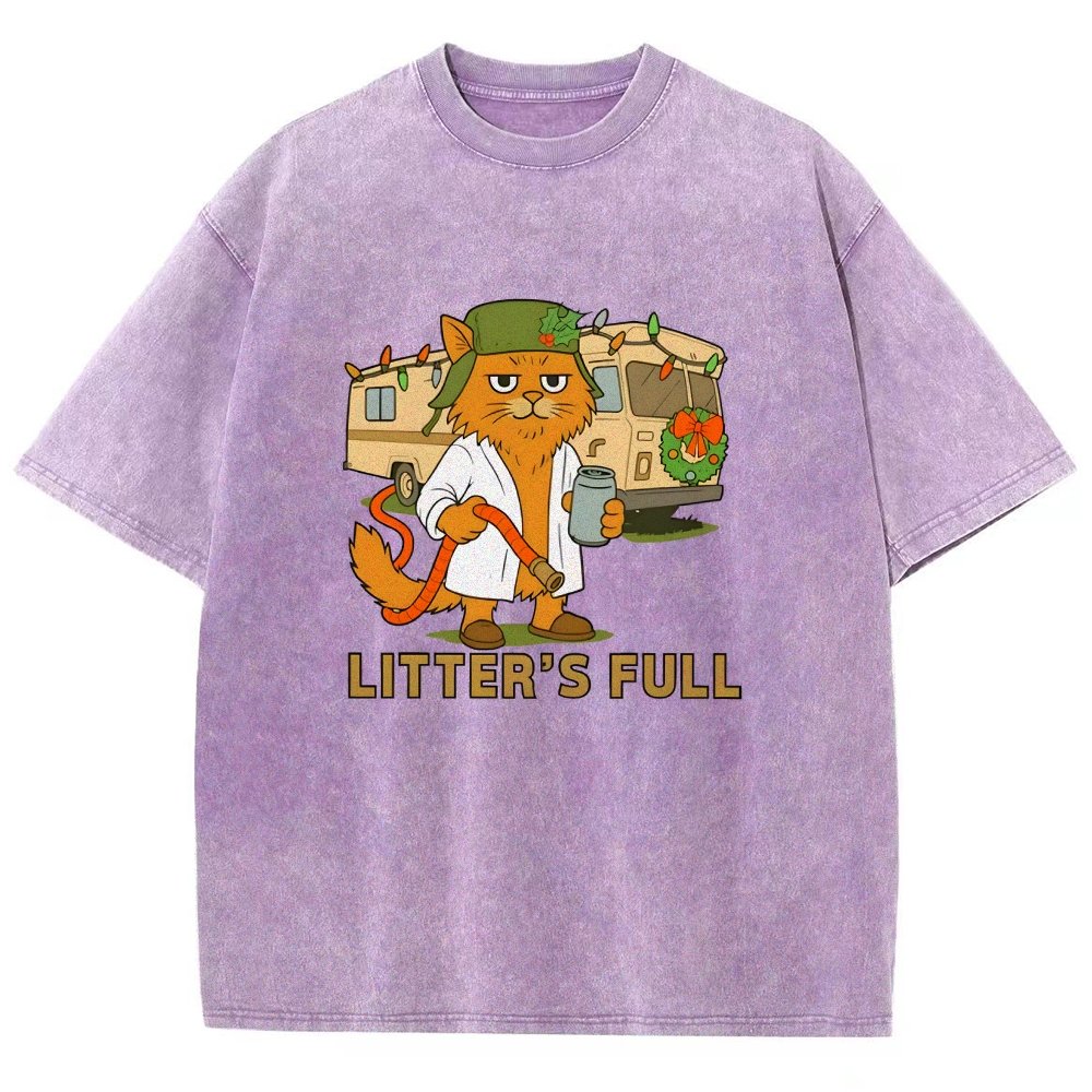 Christmas Shitters Full Cat Vintage Distressed T-shirt