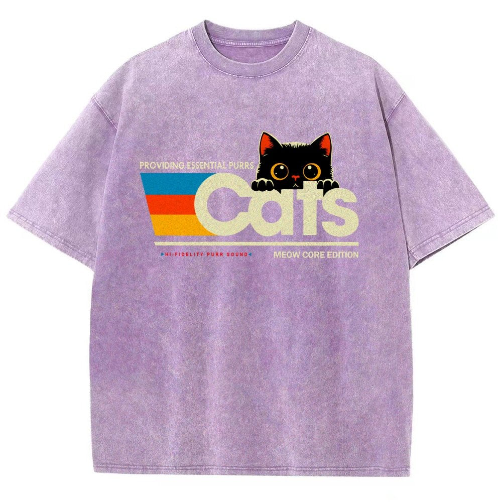 Retro Cats Vintage Distressed T-shirt