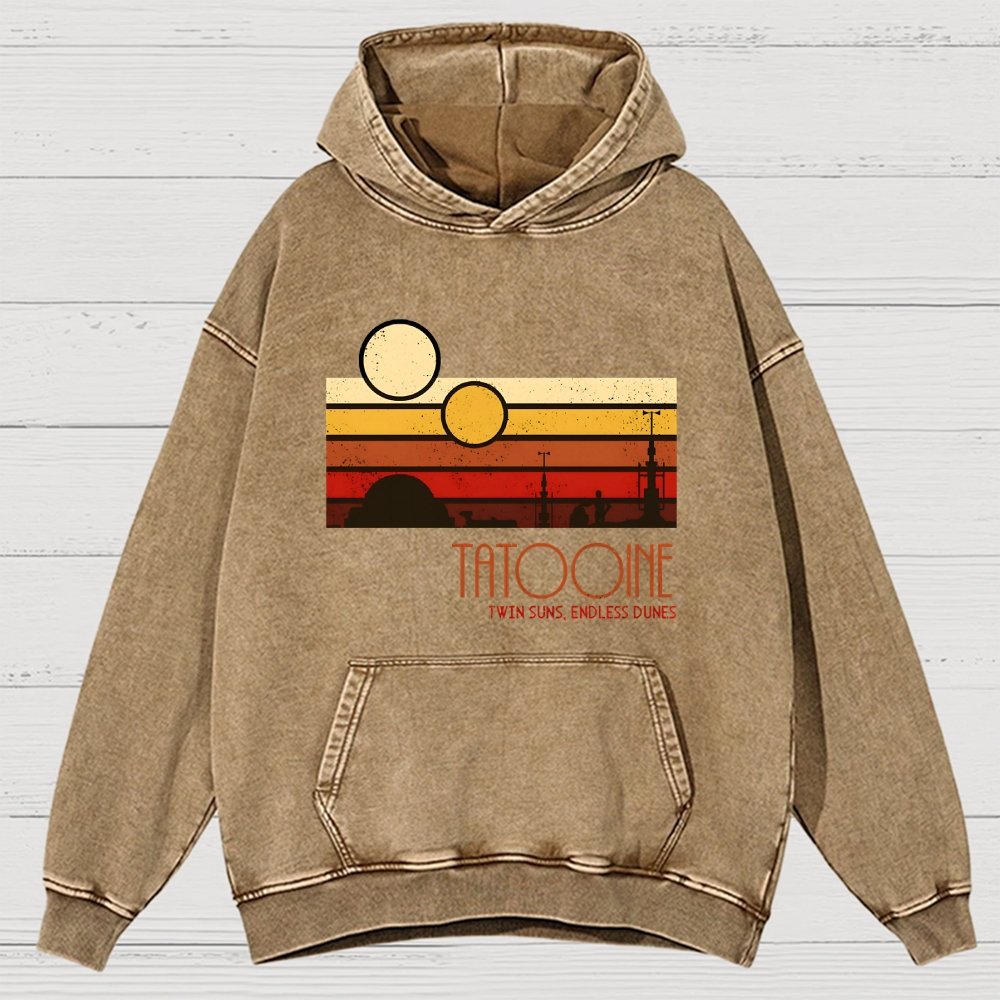 Dual Suns Vast Dunes Vintage Distressed Hoodie