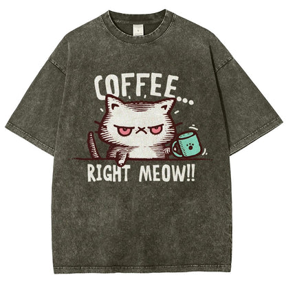 CATffeine Vintage Distressed T-shirt