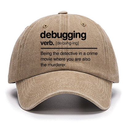 Debugging Verb - NERD Hat - IT Hat - Computer Coder Hat
