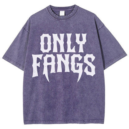 Only Fangs Vintage Distressed T-shirt