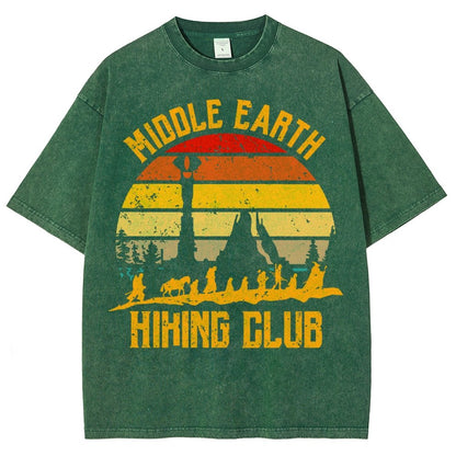 Middle Earth Hiking Club Vintage Distressed T-shirt