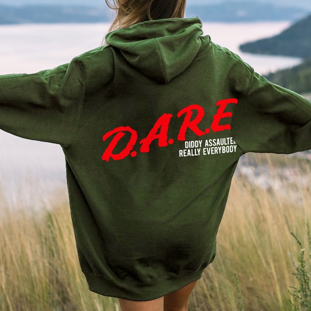 NO DIDDY Printed Back Unisex Cotton Hoodie