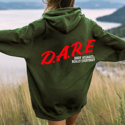 NO DIDDY Printed Back Unisex Cotton Hoodie