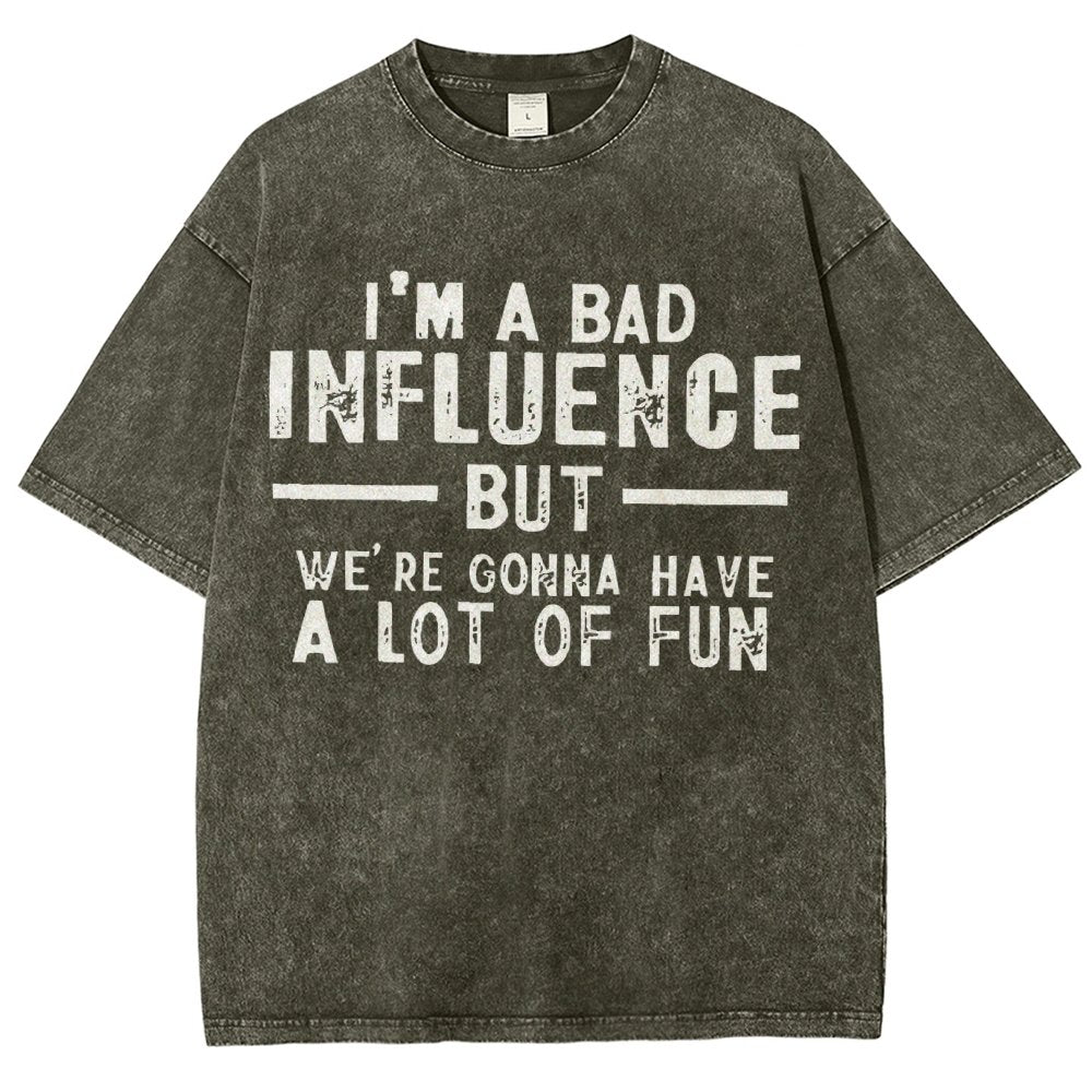 I'm a Bad Vintage Distressed T-shirt
