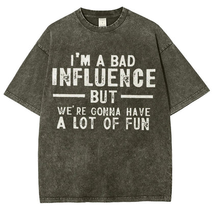 I'm a Bad Vintage Distressed T-shirt