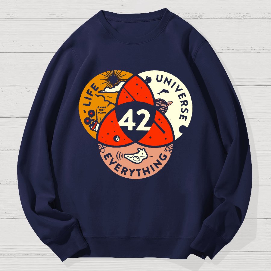 42 The Answer To Life The Universe And Everything Geek Cotton Sweatshirt