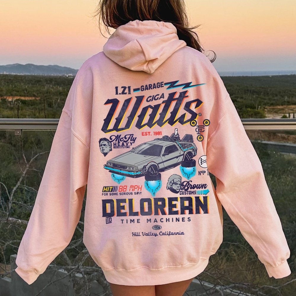 Gigawatts Garage Remix Printed Back Unisex Cotton Hoodie