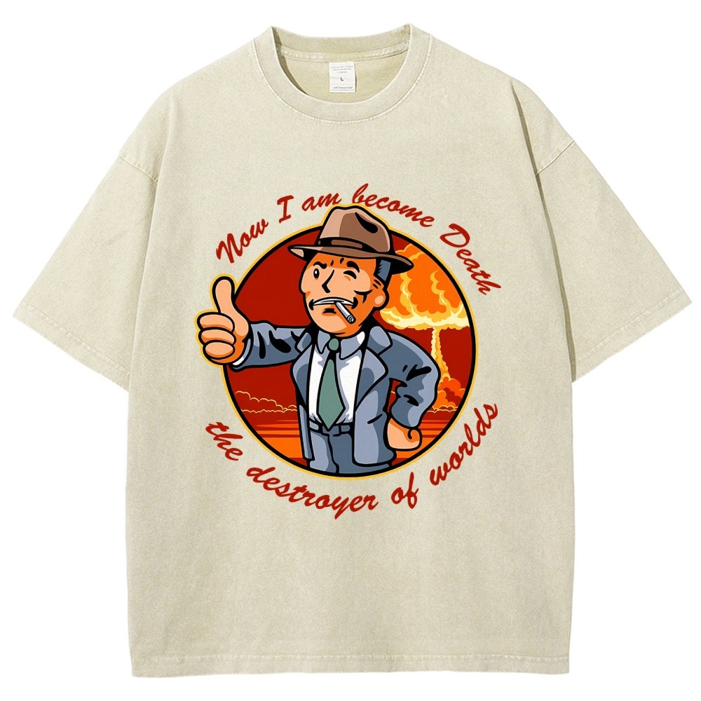 Oppen Boy-Now I am become Death, the destroyer of worlds. Vintage Distressed T-shirt