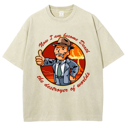 Oppen Boy-Now I am become Death, the destroyer of worlds. Vintage Distressed T-shirt