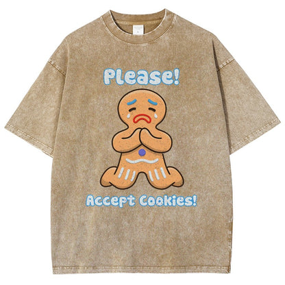 Please! Accept Cookies! Vintage Distressed T-shirt
