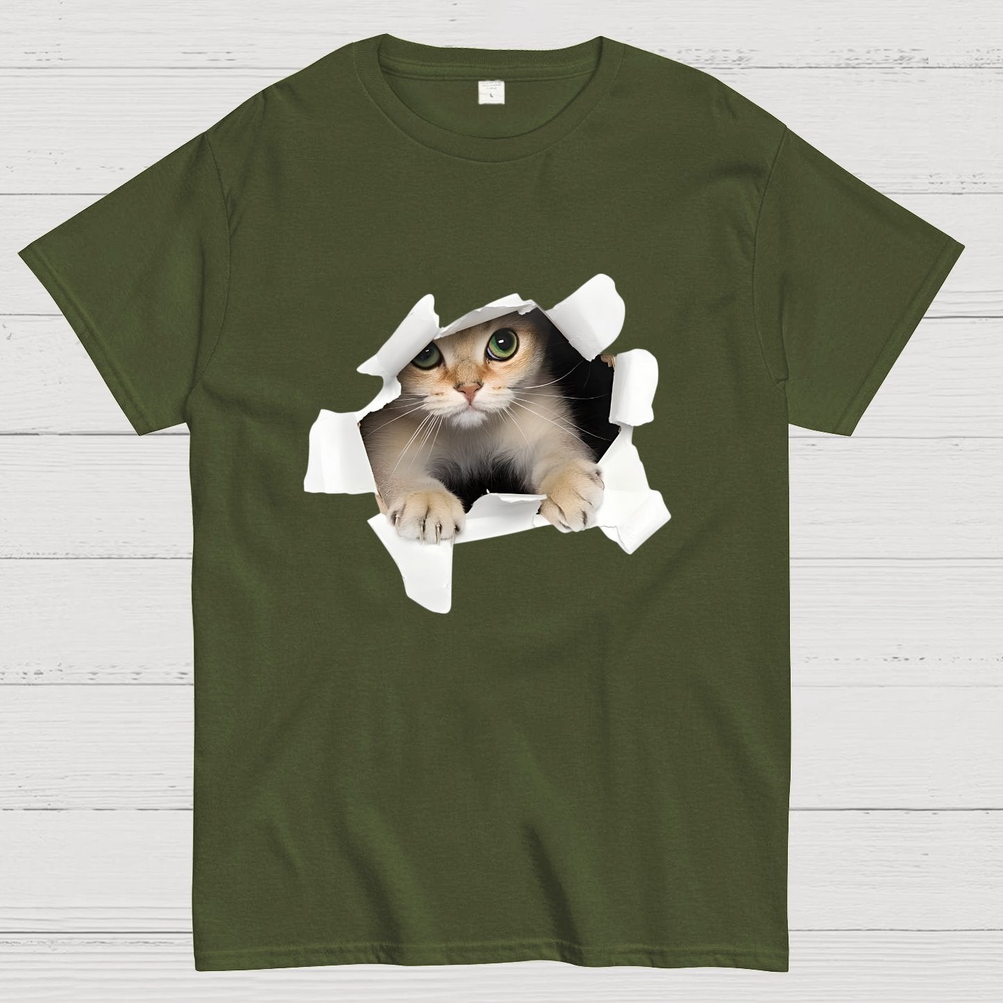 3D Cat Nerdy T-Shirt