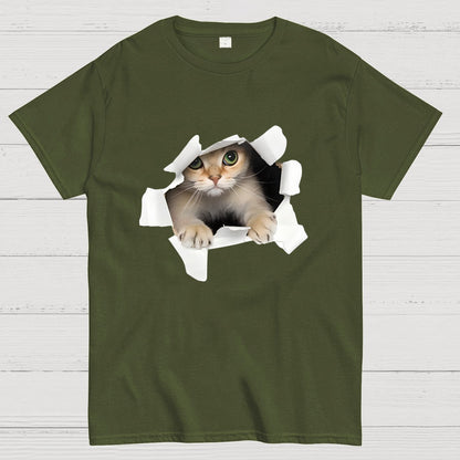 3D Cat Nerdy T-Shirt