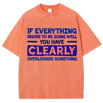 Clearly Overlooking Something Vintage Distressed T-shirt