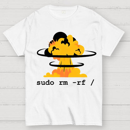 Linux - Funny Linux Command Sudo RM Geek T-Shirt
