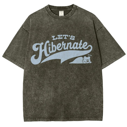 Team Bear Let's Hibernate Vintage Distressed T-shirt