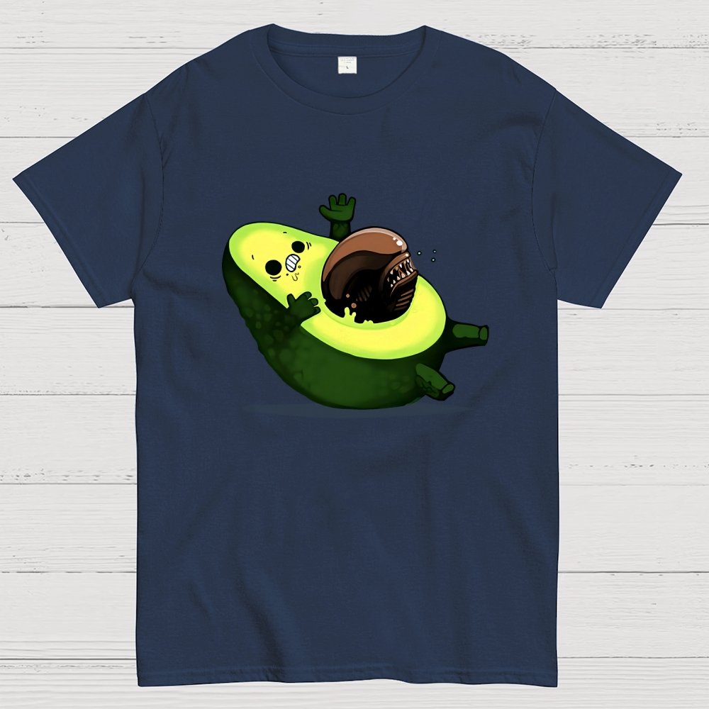 Quirky Alien Avocado Geek T-Shirt