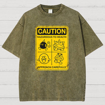 Caution Hazardous To Health Vintage Distressed T-shirt