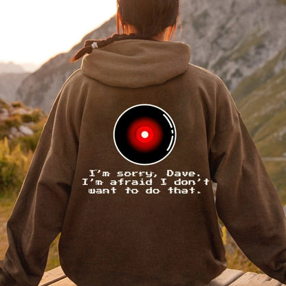 An Introvert's Odyssey I‘m sorry dave Printed Back Unisex Cotton Hoodie
