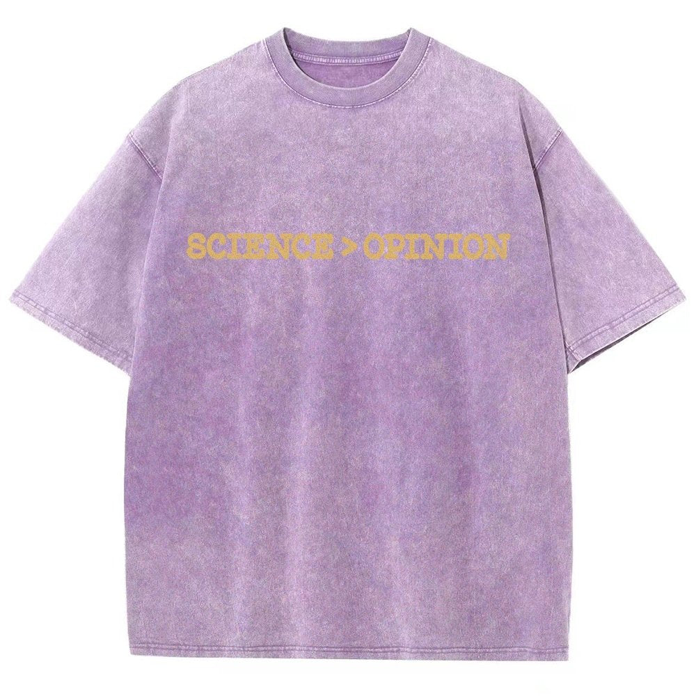 Science vs Opinion Vintage Distressed T-shirt