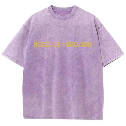 Science vs Opinion Vintage Distressed T-shirt