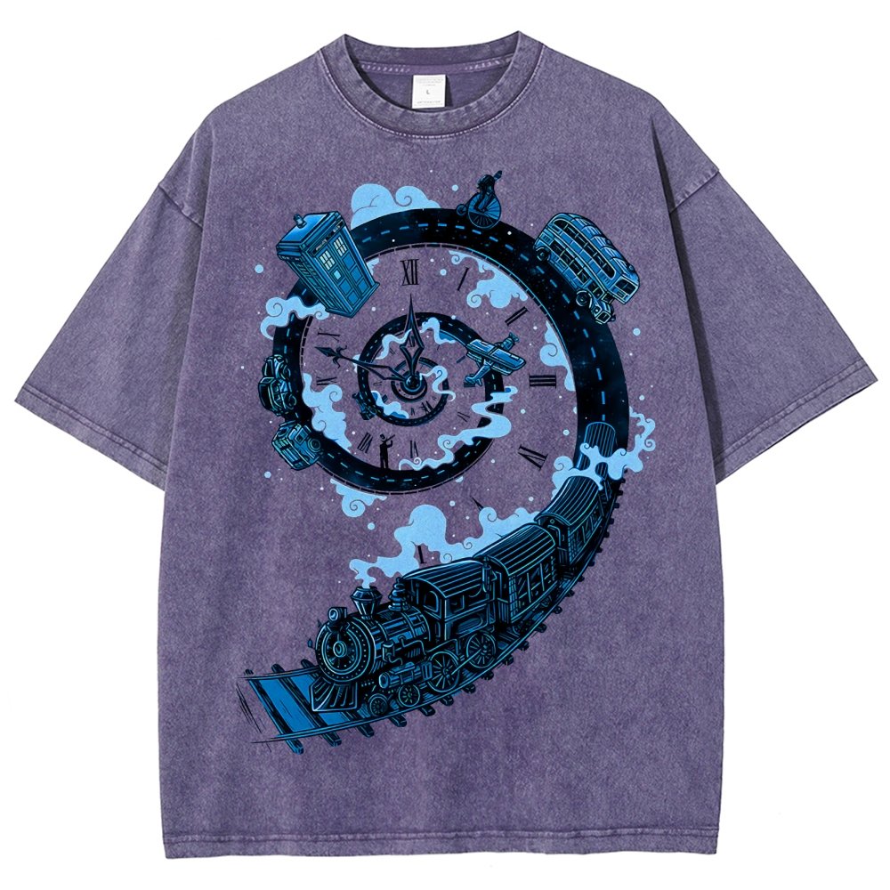 Time Machine Vintage Distressed T-shirt