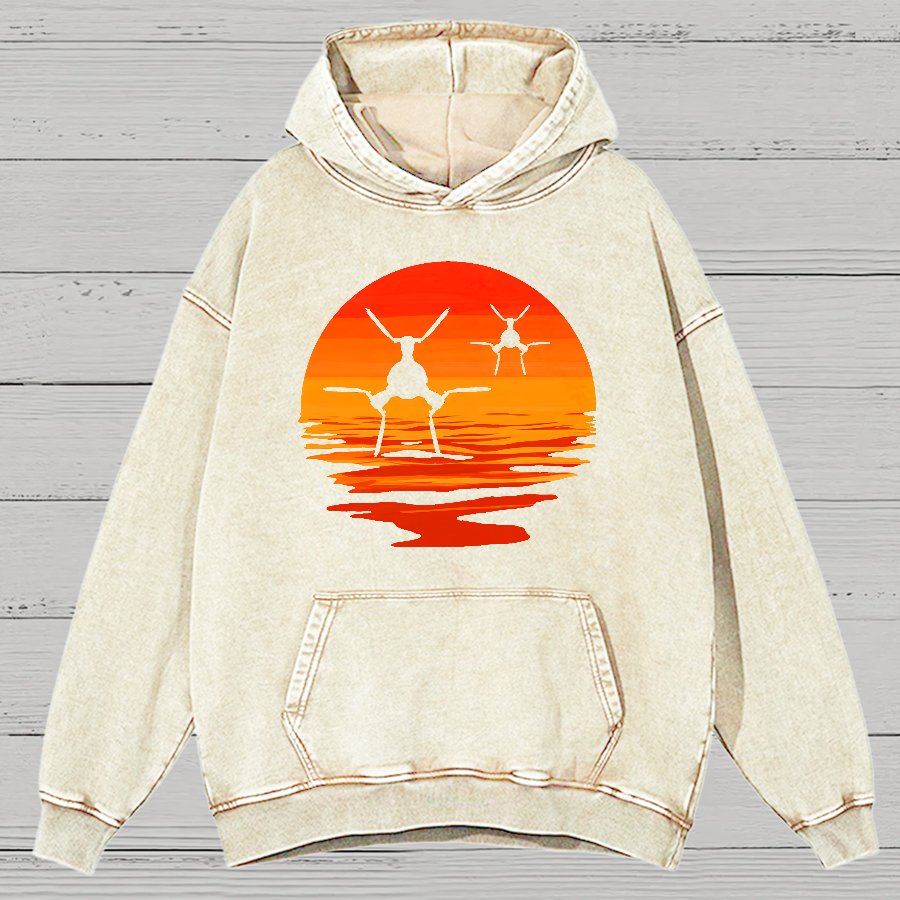Space Defender Vintage Distressed Hoodie