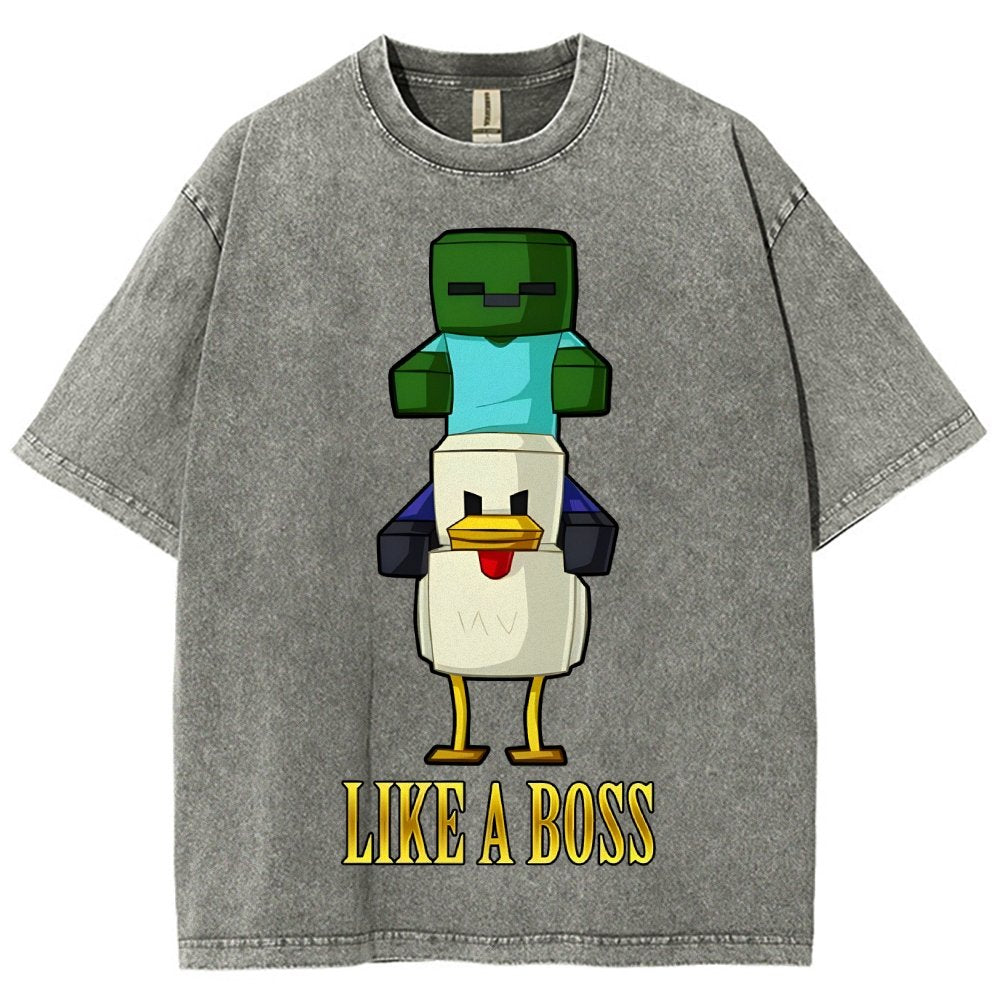 Like A Boss Vintage Distressed T-shirt