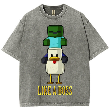 Like A Boss Vintage Distressed T-shirt