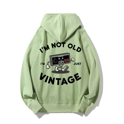 I'm Not Old Printed Back Unisex Cotton Hoodie