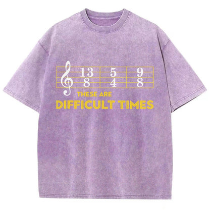 Music Difficult Times Vintage Distressed T-shirt
