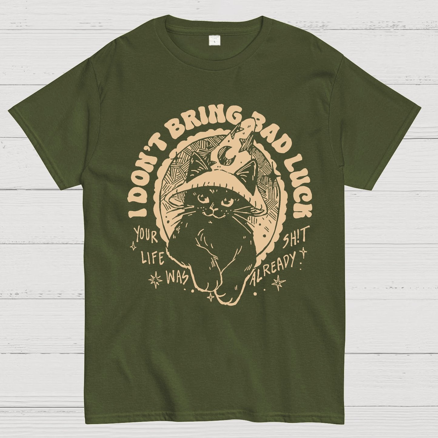 I Don't Bring Bad Luck Geek T-Shirt