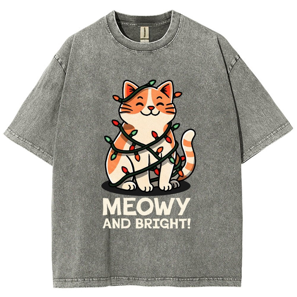 Meowy And Bright! Vintage Distressed T-shirt