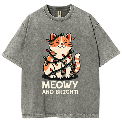 Meowy And Bright! Vintage Distressed T-shirt
