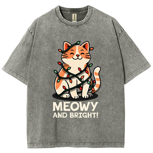 Meowy And Bright! Vintage Distressed T-shirt