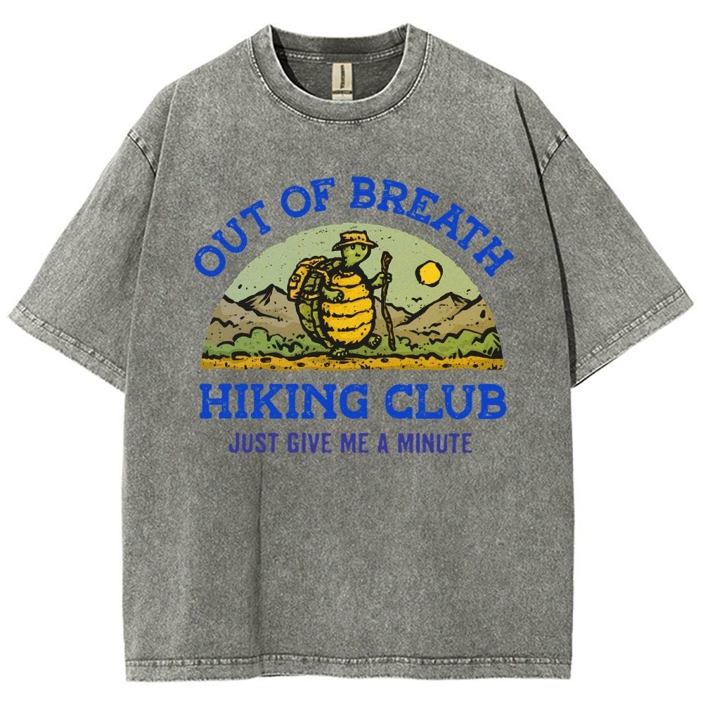 Out Of Breath Hiking Club Vintage Distressed T-shirt