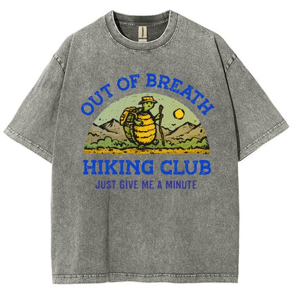 Out Of Breath Hiking Club Vintage Distressed T-shirt