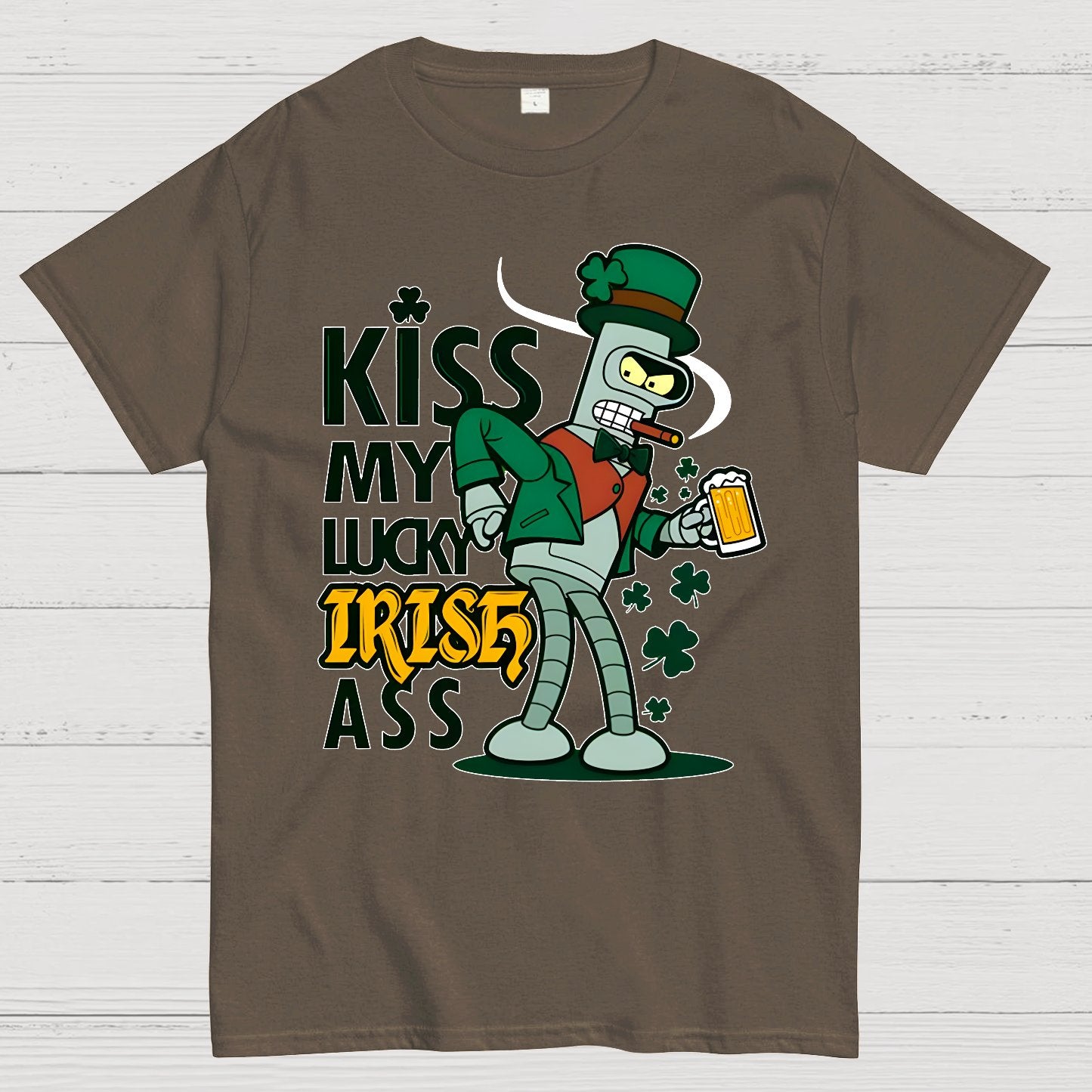 Kiss my Lucky Irish-St. Patrick's Day Geek T-Shirt