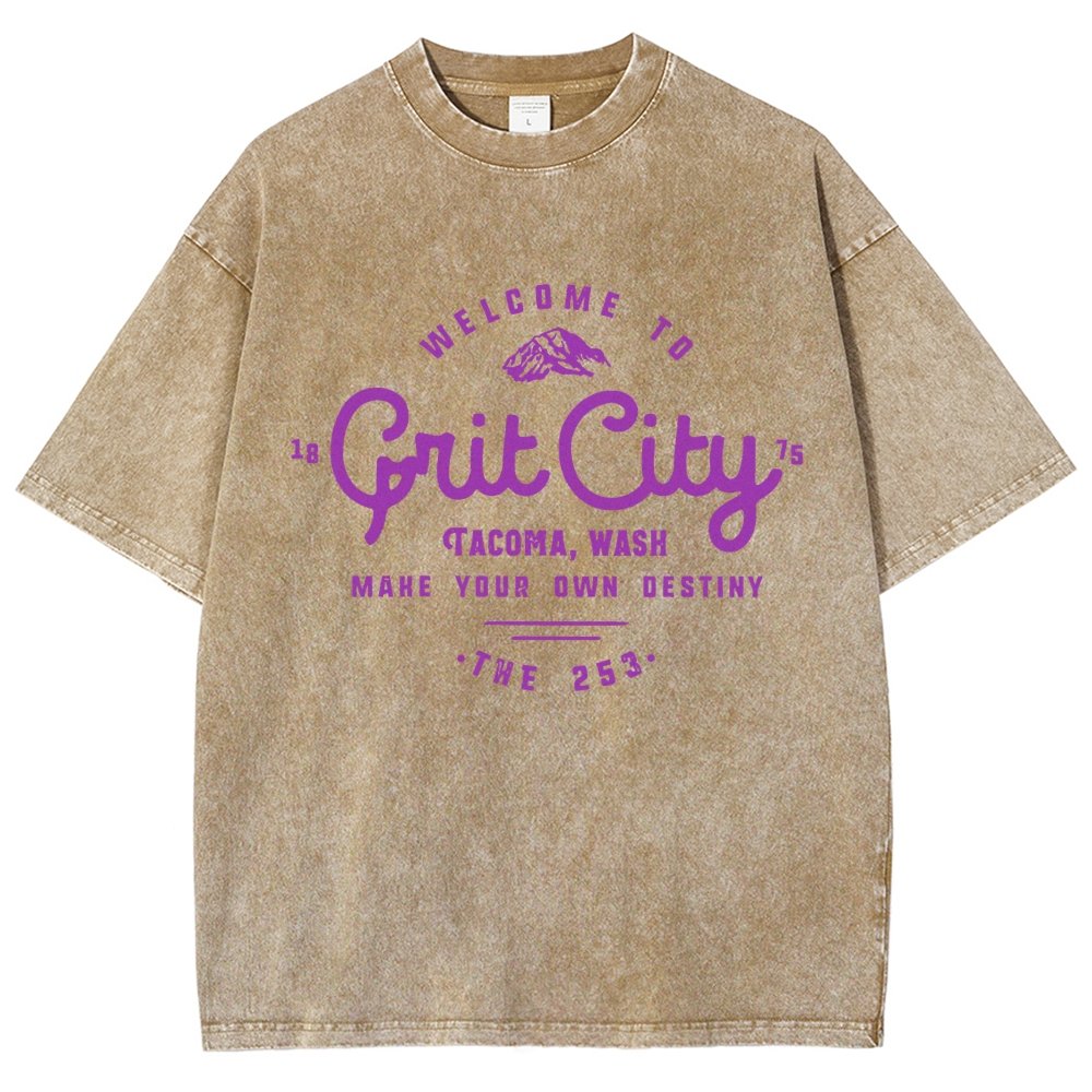 Grit City Tacoma Washington Vintage Distressed T-shirt