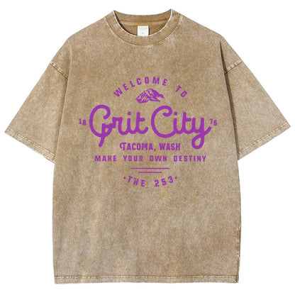 Grit City Tacoma Washington Vintage Distressed T-shirt