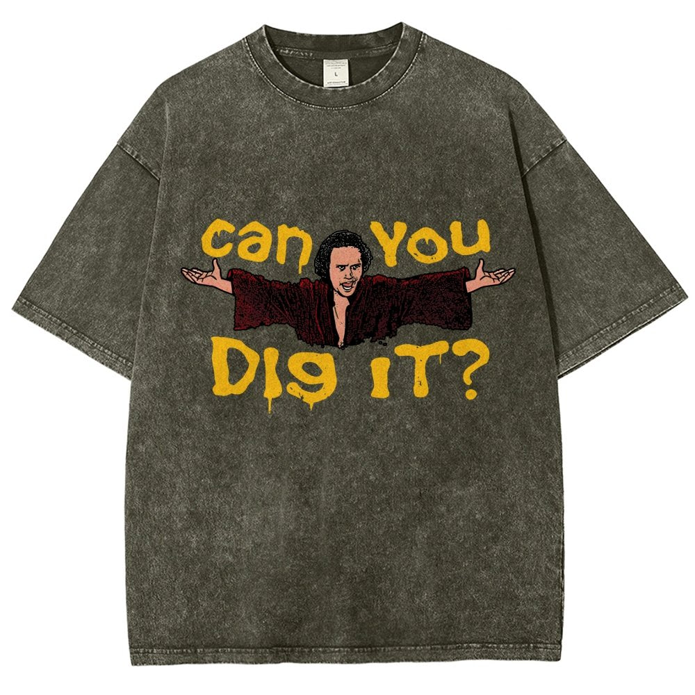 Can You Dig It？Vintage Distressed T-shirt