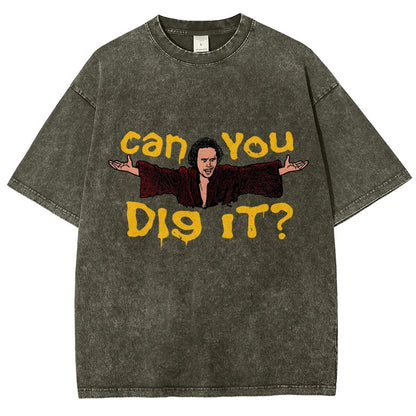 Can You Dig It？Vintage Distressed T-shirt