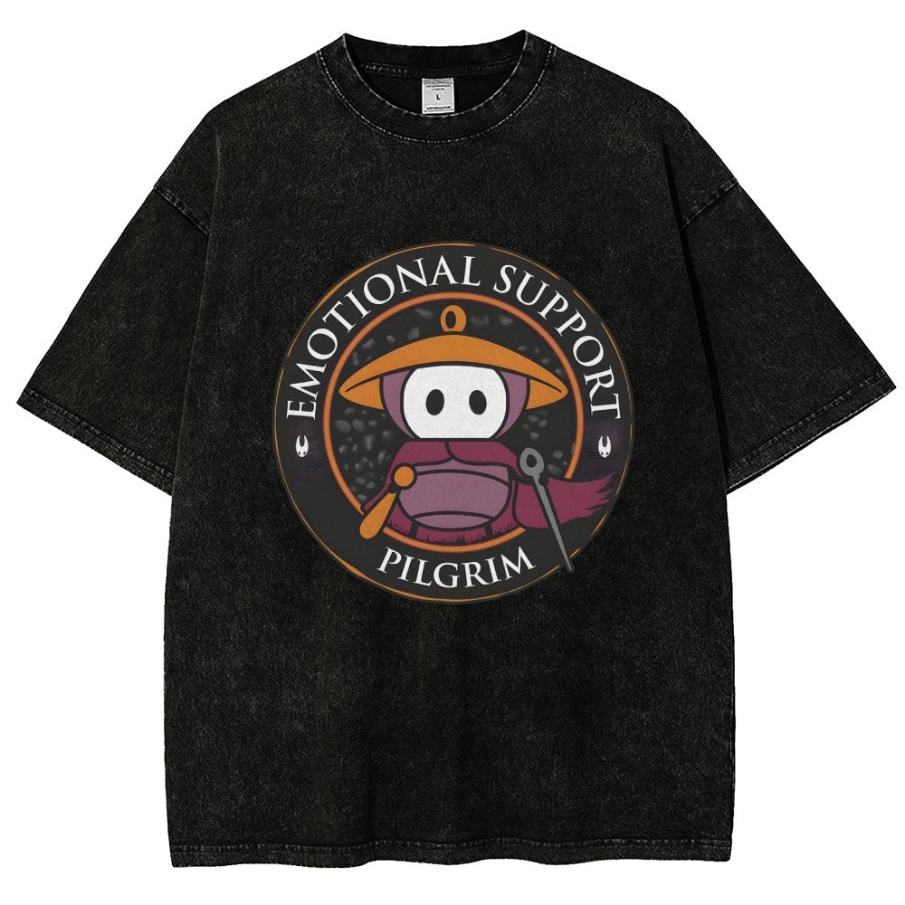 Emotional Support Pilgrim Vintage Distressed T-shirt