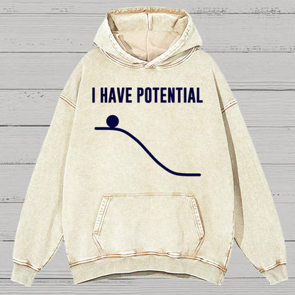 I Have Potential Energy Science Vintage Distressed Hoodie